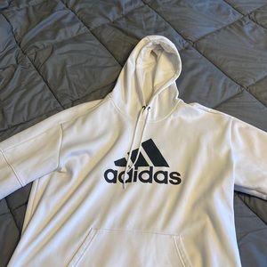 White Adidas Dri-fit Sweatshirt Hoodie
